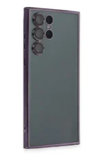 Uray store Samsung Galaxy S22 Ultra Kılıf Razer Lensli Silikon - Mor