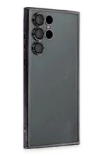 Uray store Samsung Galaxy S22 Ultra Kılıf Razer Lensli Silikon - Siyah