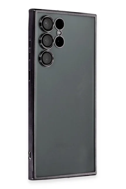 Uray store Samsung Galaxy S22 Ultra Kılıf Razer Lensli Silikon - Siyah