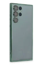 Uray store Samsung Galaxy S22 Ultra Kılıf Razer Lensli Silikon - Yeşil