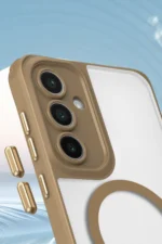 Uray store Samsung Galaxy S23 FE Kılıf Enka Magsafe Silikon Kılıf - Titan Gri - Görsel 2