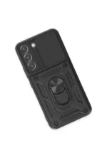 Uray store Samsung Galaxy S23 FE Kılıf Pars Lens Yüzüklü Silikon - Siyah - Görsel 3