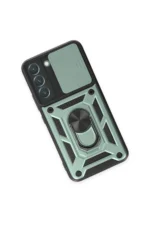 Uray store Samsung Galaxy S23 FE Kılıf Pars Lens Yüzüklü Silikon - Yeşil - Görsel 3