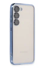 Uray store Samsung Galaxy S23 Kılıf Razer Lensli Silikon - Açık Mavi