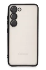 Uray store Samsung Galaxy S23 Kılıf Razer Lensli Silikon - Siyah - Görsel 2