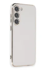 Uray store Samsung Galaxy S23 Kılıf Volet Silikon - Beyaz - Görsel 2