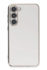 Uray store Samsung Galaxy S23 Kılıf Volet Silikon - Beyaz