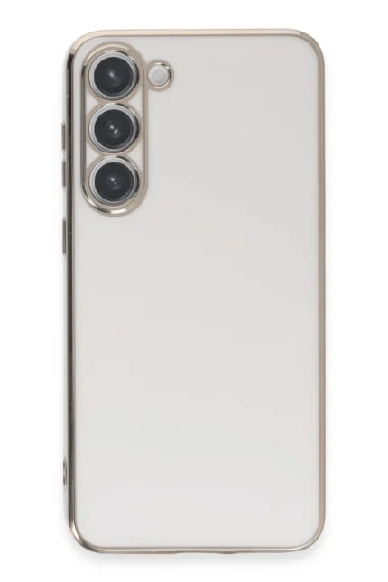 Uray store Samsung Galaxy S23 Kılıf Volet Silikon - Beyaz