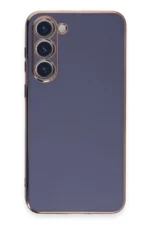 Uray store Samsung Galaxy S23 Kılıf Volet Silikon - Mavi