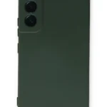 Uray store Samsung Galaxy S23 Plus Kılıf Nano içi Kadife Silikon - Koyu Yeşil