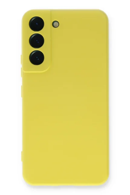 Uray store Samsung Galaxy S23 Plus Kılıf Nano içi Kadife Silikon - Sarı