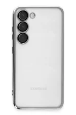 Uray store Samsung Galaxy S23 Plus Kılıf Razer Lensli Silikon - Gümüş - Görsel 2