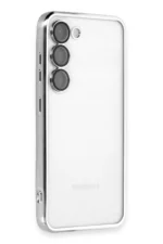 Uray store Samsung Galaxy S23 Plus Kılıf Razer Lensli Silikon - Gümüş