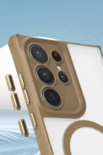 Uray store Samsung Galaxy S23 Ultra Kılıf Enka Magsafe Silikon Kılıf - Siyah - Görsel 2