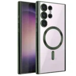Uray store Samsung Galaxy S23 Ultra Kılıf Kross Magneticsafe Kapak - Koyu Yeşil