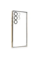 Uray store Samsung Galaxy S23 Ultra Kılıf Razer Lensli Silikon - Gold - Görsel 2