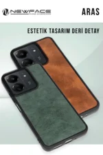 Uray store Samsung Galaxy S24 FE Kılıf Aras Deri Kapak - Bordo - Görsel 3
