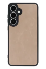 Uray store Samsung Galaxy S24 FE Kılıf Aras Deri Kapak - Pudra - Görsel 3