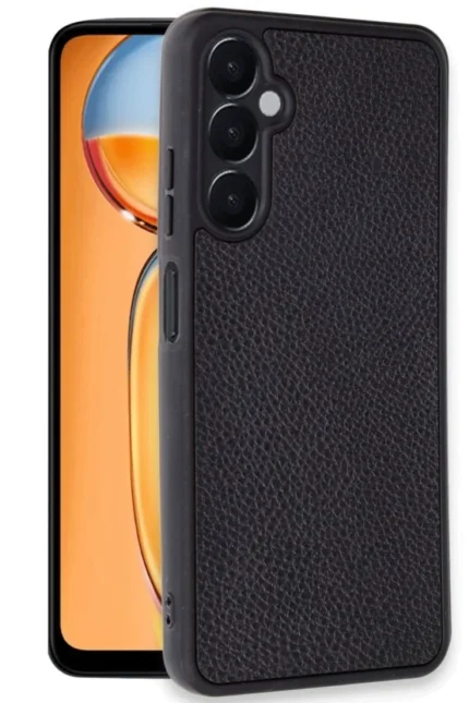 Uray store Samsung Galaxy S24 FE Kılıf Aras Deri Kapak - Siyah