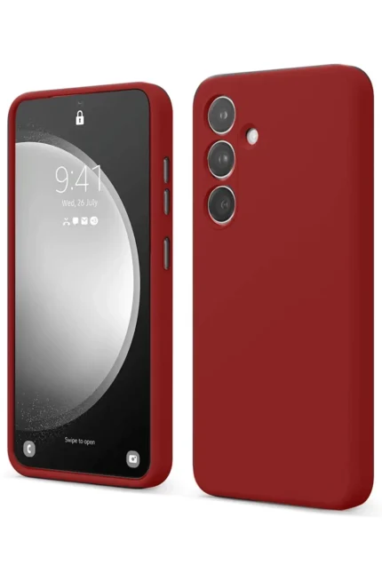 Uray store Samsung Galaxy S24 FE Kılıf First Silikon - Kırmızı