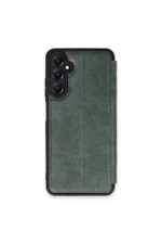Uray store Samsung Galaxy S24 FE Kılıf Flip Cover - Koyu Yeşil