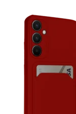 Uray store Samsung Galaxy S24 FE Kılıf Kelvin Kartvizitli Silikon - Kırmızı - Görsel 3