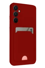 Uray store Samsung Galaxy S24 FE Kılıf Kelvin Kartvizitli Silikon - Kırmızı - Görsel 4