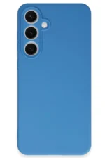 Uray store Samsung Galaxy S24 FE Kılıf Nano içi Kadife Silikon - Mavi - Görsel 3