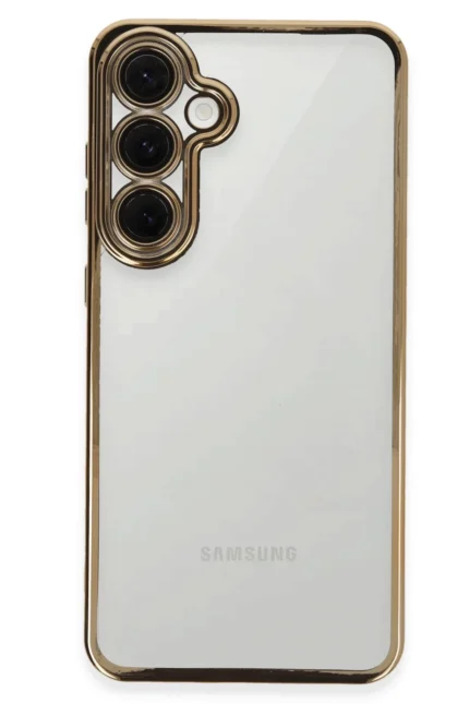 Uray store Samsung Galaxy S24 FE Kılıf Razer Lensli Silikon - Gold