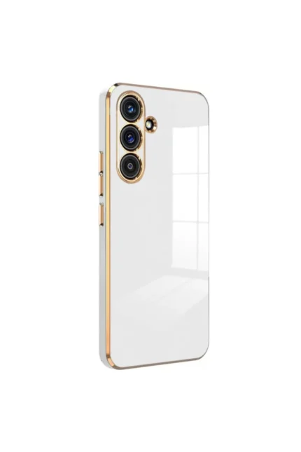 Uray store Samsung Galaxy S24 FE Kılıf Volet Silikon - Beyaz