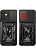 Uray store Samsung Galaxy S24 FE Pars Lens Yüzüklü Silikon - Kırmızı - Görsel 2