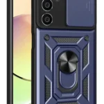 Uray store Samsung Galaxy S24 FE Pars Lens Yüzüklü Silikon - Lacivert