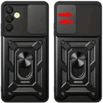 Uray store Samsung Galaxy S24 FE Pars Lens Yüzüklü Silikon - Yeşil