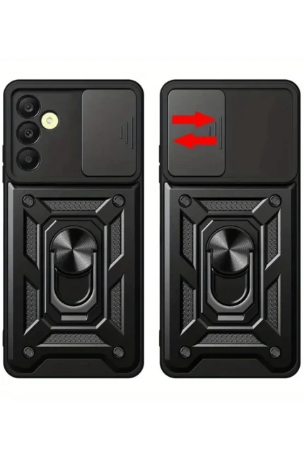 Uray store Samsung Galaxy S24 FE Pars Lens Yüzüklü Silikon - Yeşil