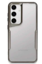 Uray store Samsung Galaxy S24 Kılıf Boyi Silikon Kapak - Titan Gri