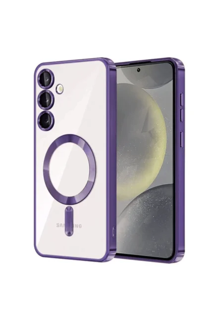 Uray store Samsung Galaxy S24 Kılıf Kross Magneticsafe Kapak - Mor