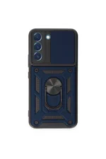 Uray store Samsung Galaxy S24 Kılıf Pars Lens Yüzüklü Silikon - Lacivert