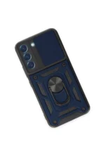Uray store Samsung Galaxy S24 Kılıf Pars Lens Yüzüklü Silikon - Lacivert - Görsel 3