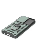 Uray store Samsung Galaxy S24 Kılıf Pars Lens Yüzüklü Silikon - Yeşil - Görsel 5