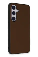 Uray store Samsung Galaxy S24 Kılıf Taft Kapak - Kahverengi