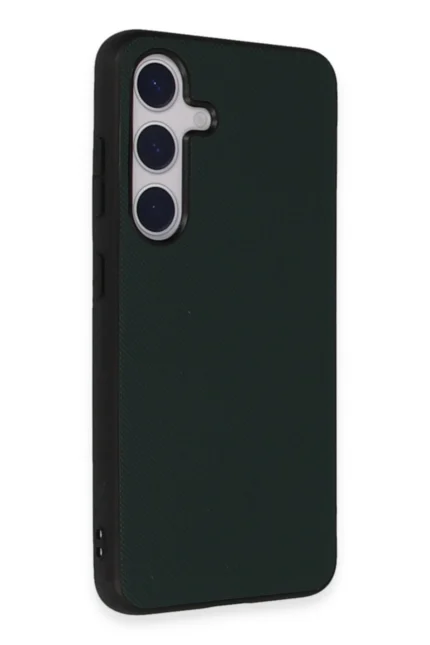 Uray store Samsung Galaxy S24 Kılıf Taft Kapak - Koyu Yeşil