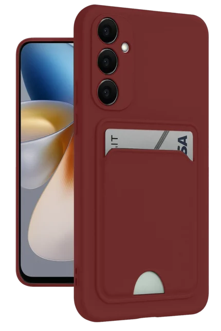 Uray store Samsung Galaxy S24 Plus Kelvin Kartvizitli Silikon - Bordo