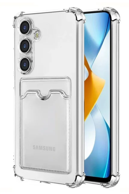 Uray store Samsung Galaxy S24 Plus Kılıf Kart Şeffaf Silikon - Şeffaf