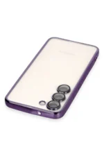 Uray store Samsung Galaxy S24 Plus Kılıf Razer Lensli Silikon - Mor - Görsel 3