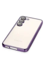 Uray store Samsung Galaxy S24 Plus Kılıf Razer Lensli Silikon - Mor - Görsel 4