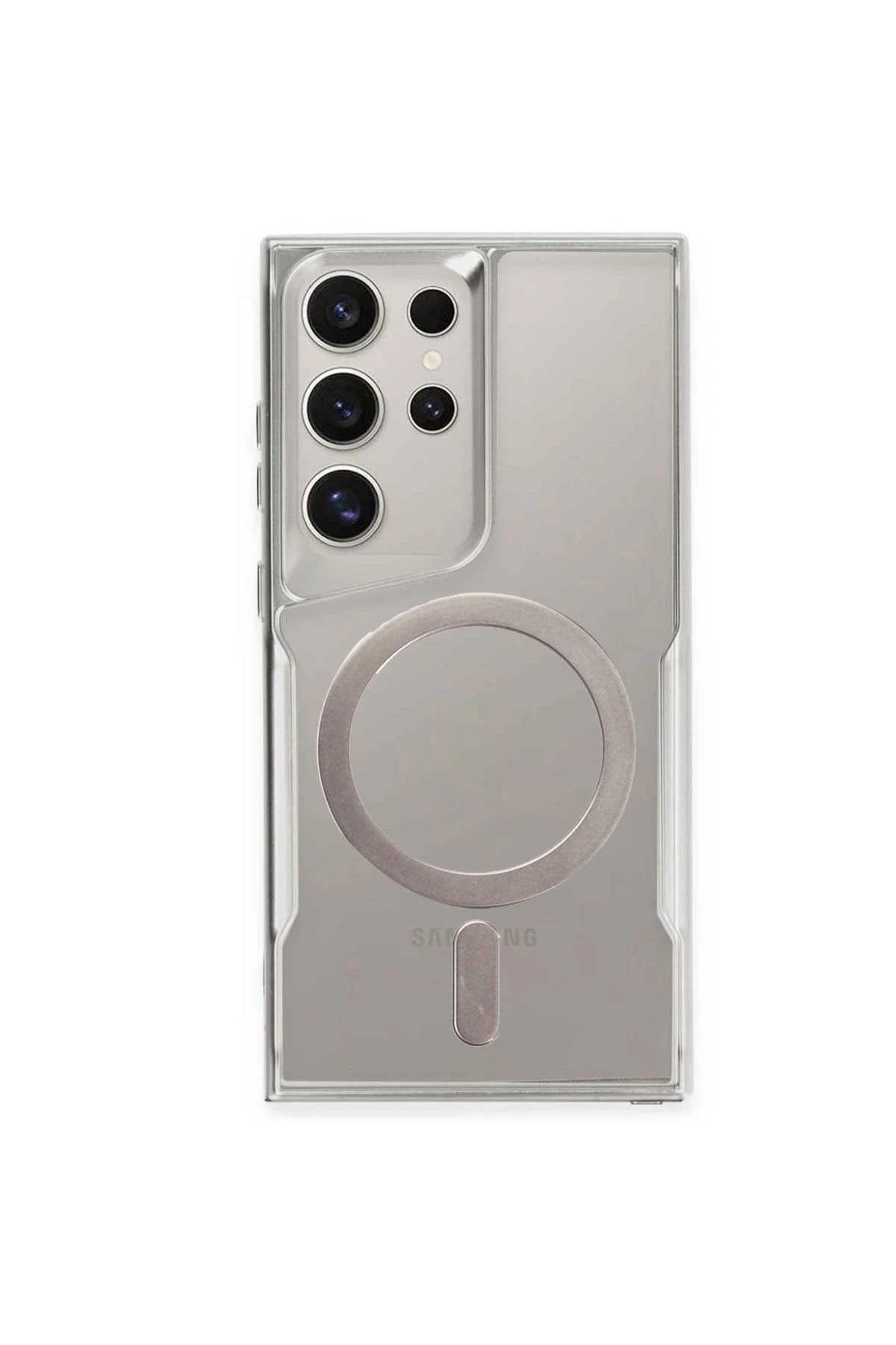 newface-samsung-galaxy-s24-ultra-kilif-boyi-magsafe-silikon-kapak-gumus-default Uray store Samsung Galaxy S24 Ultra Kılıf Boyi Magsafe Silikon Kapak - Gümüş - Görsel 1