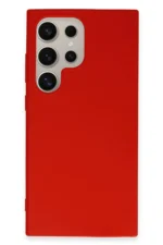 Uray store Samsung Galaxy S24 Ultra Kılıf First Silikon - Kırmızı - Görsel 3