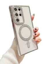 Uray store Samsung Galaxy S24 Ultra Kılıf Joke Simli Magneticsafe Kılıf - Mavi - Görsel 3