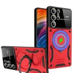 Uray store Samsung Galaxy S24 Ultra Kılıf Joy Lens Standlı Kapak - Kırmızı