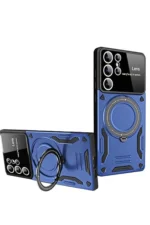 Uray store Samsung Galaxy S24 Ultra Kılıf Joy Lens Standlı Kapak - Lacivert